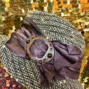 Lillie & Cohoe Tweed satin Vintage Hat with Bow 🌹